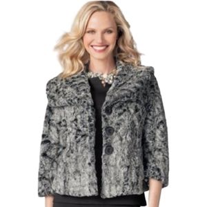CAbi Chinchilly Faux Fur Jacket